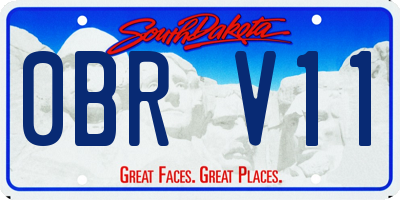 SD license plate 0BRV11