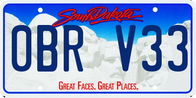SD license plate 0BRV33