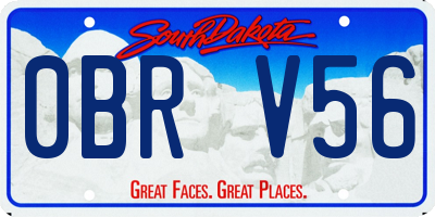 SD license plate 0BRV56