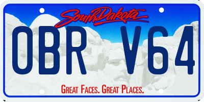 SD license plate 0BRV64