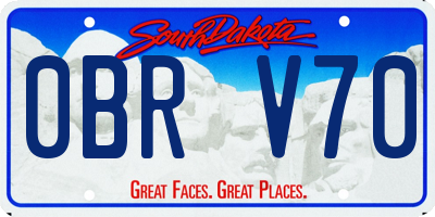 SD license plate 0BRV70