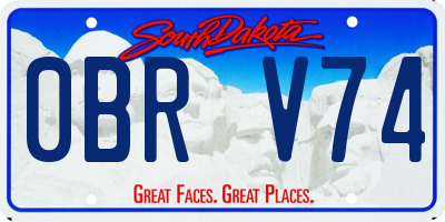 SD license plate 0BRV74