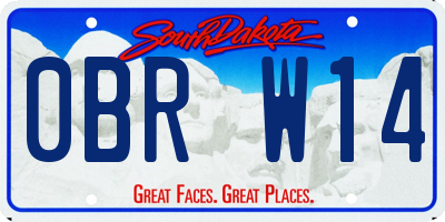 SD license plate 0BRW14