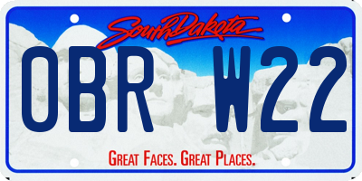 SD license plate 0BRW22