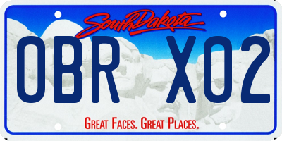 SD license plate 0BRX02