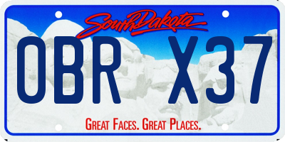 SD license plate 0BRX37