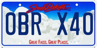 SD license plate 0BRX40