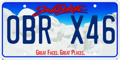 SD license plate 0BRX46