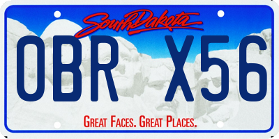 SD license plate 0BRX56