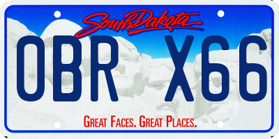 SD license plate 0BRX66