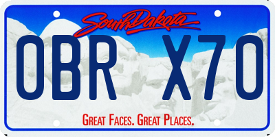SD license plate 0BRX70