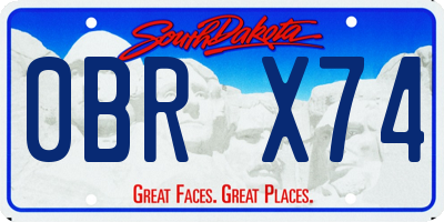 SD license plate 0BRX74