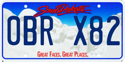 SD license plate 0BRX82