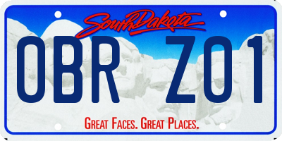 SD license plate 0BRZ01