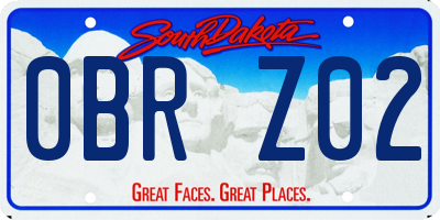 SD license plate 0BRZ02