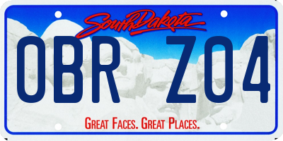 SD license plate 0BRZ04