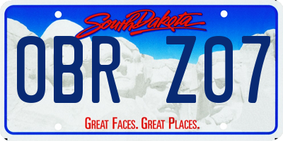 SD license plate 0BRZ07