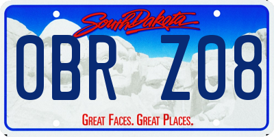 SD license plate 0BRZ08