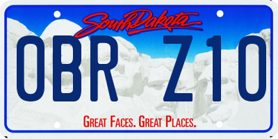 SD license plate 0BRZ10