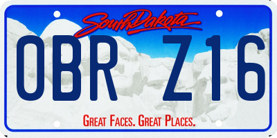 SD license plate 0BRZ16
