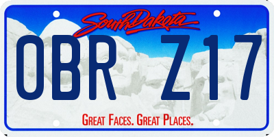 SD license plate 0BRZ17