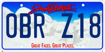 SD license plate 0BRZ18