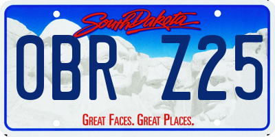 SD license plate 0BRZ25