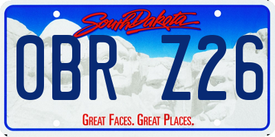 SD license plate 0BRZ26