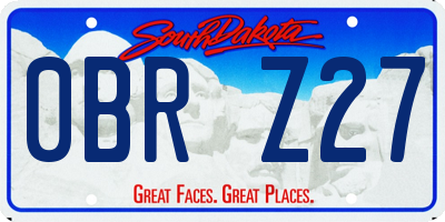 SD license plate 0BRZ27