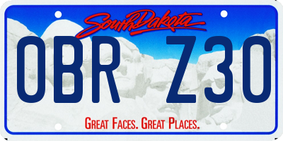 SD license plate 0BRZ30
