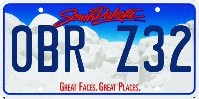 SD license plate 0BRZ32