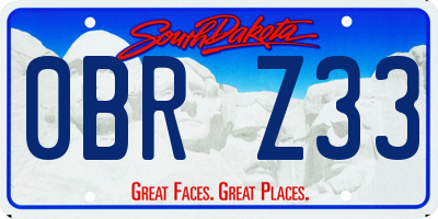 SD license plate 0BRZ33