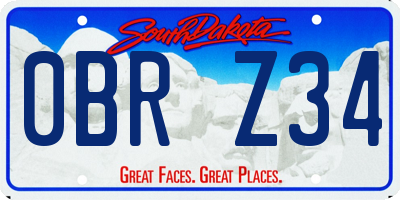 SD license plate 0BRZ34