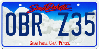 SD license plate 0BRZ35