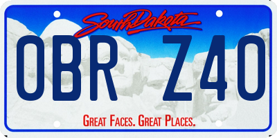 SD license plate 0BRZ40