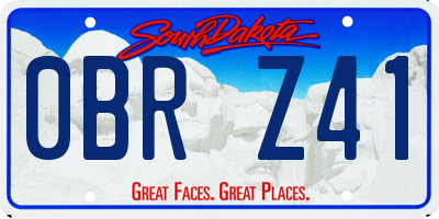 SD license plate 0BRZ41