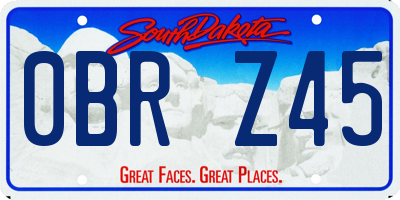 SD license plate 0BRZ45