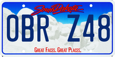 SD license plate 0BRZ48