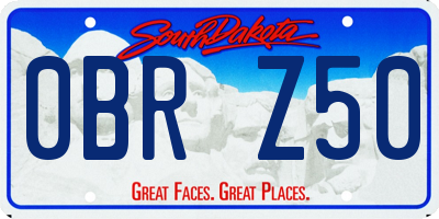 SD license plate 0BRZ50