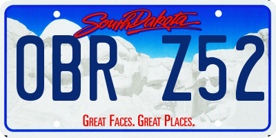 SD license plate 0BRZ52