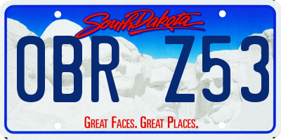 SD license plate 0BRZ53