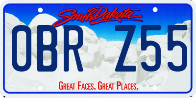 SD license plate 0BRZ55