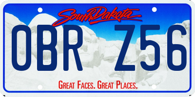 SD license plate 0BRZ56