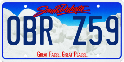 SD license plate 0BRZ59