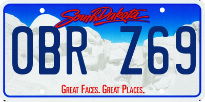 SD license plate 0BRZ69