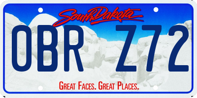 SD license plate 0BRZ72