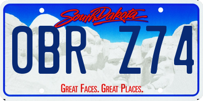 SD license plate 0BRZ74