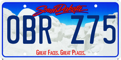 SD license plate 0BRZ75