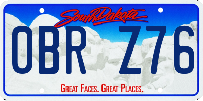 SD license plate 0BRZ76