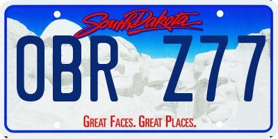 SD license plate 0BRZ77